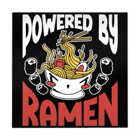 Powered By Ramen Anime Japanese Soup Cup Noodle Mahjong Mats