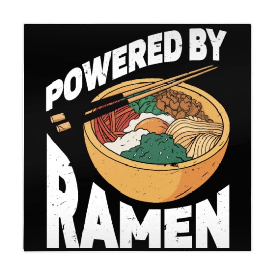 Powered By Ramen Anime Japanese Soup Cup Noodle Mahjong Mats