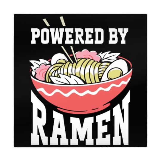 Powered By Ramen Anime Japanese Soup Cup Noodle Mahjong Mats