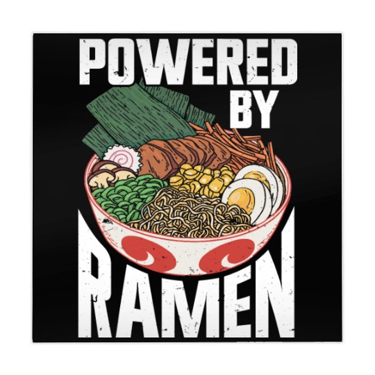 Powered By Ramen Anime Japanese Soup Cup Noodle Mahjong Mats