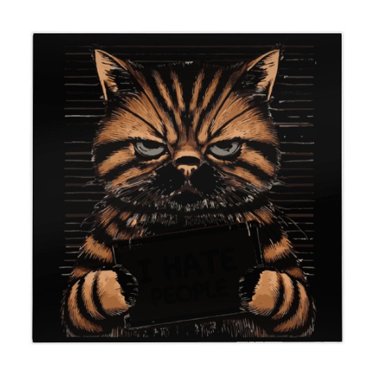Funny Grumpy Cat: I Hate People-I Hate People Cat Mahjong Mats