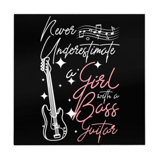 Never underestimate a girl with a bass guitar Mahjong Mats