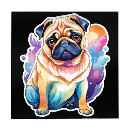 Pug Watercolor Mahjong Mats