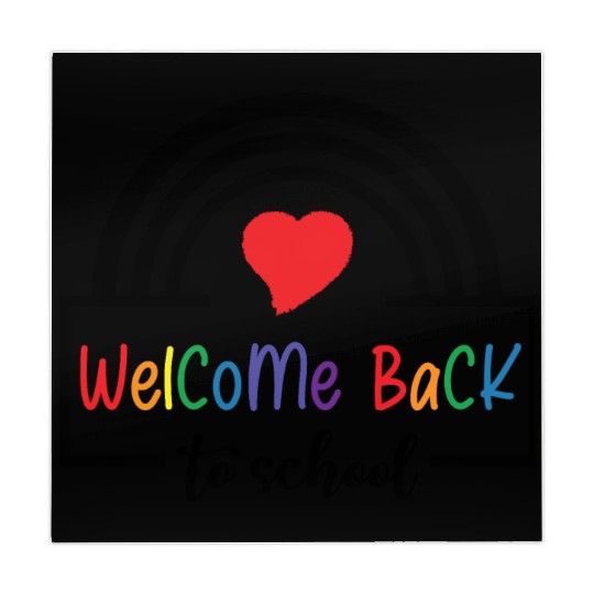 Welcome Back To School Rainbow heart Mahjong Mats