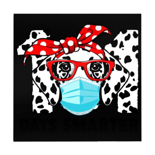 101 Days Smarter Dalmatian Dog Face Mask 100th Mahjong Mats