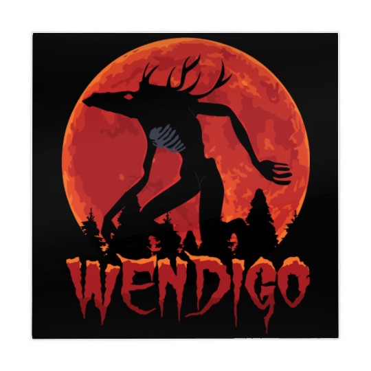 Cryptid Monsters Folk Wendigo Cryptid Creepy Mahjong Mats