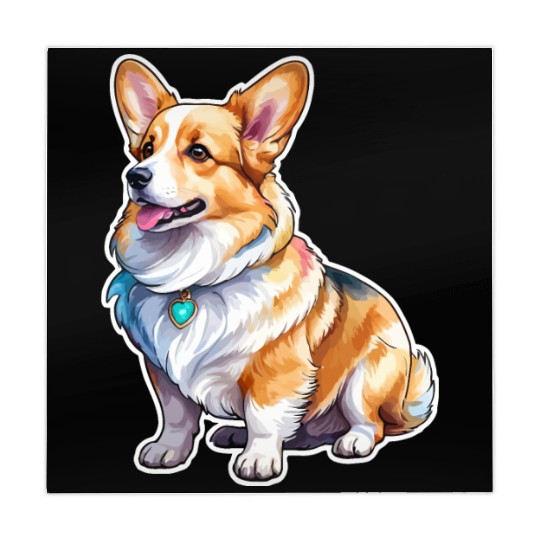 Pembroke Welsh Corgi Watercolor Mahjong Mats
