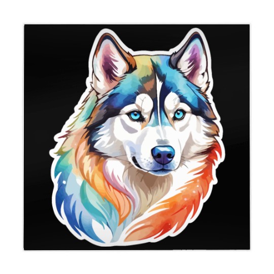 Siberian Husky Watercolor Mahjong Mats