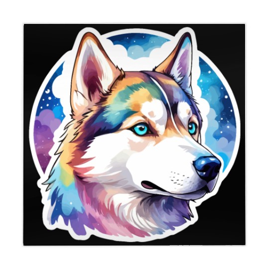 Siberian Husky Watercolor Mahjong Mats