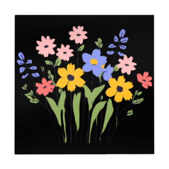 Women Wildflower Summer Flowers Blooming Mahjong Mats