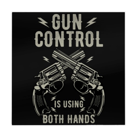 Gun Control Is Using Both Hands Distressed Guns Mahjong Mats
