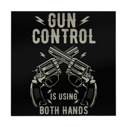 Gun Control Is Using Both Hands Distressed Guns Mahjong Mats