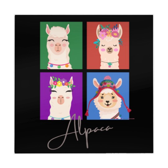 Four squares Alpaca Mahjong Mats