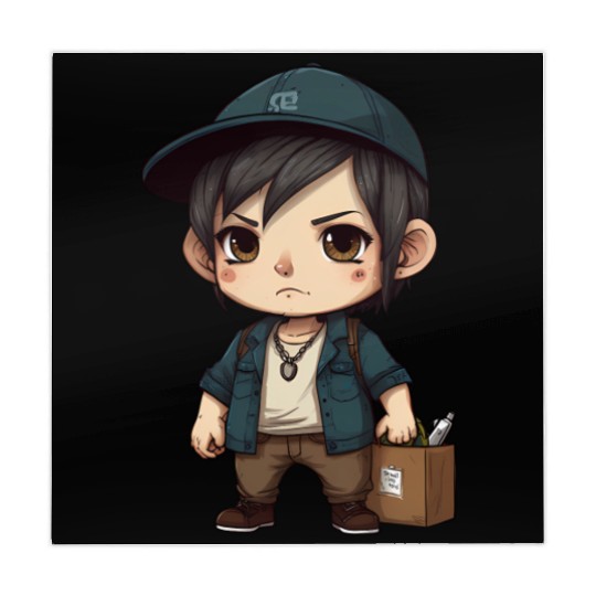 Chibi Boy with a Serious Expression Mahjong Mats