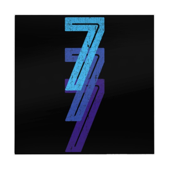 7 Lucky Number 7th Year Birthday Age Sports Team Mahjong Mats