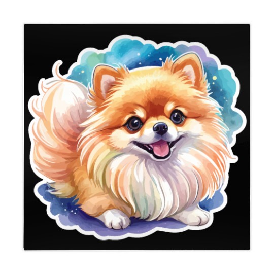 Pomeranian Watercolor Mahjong Mats
