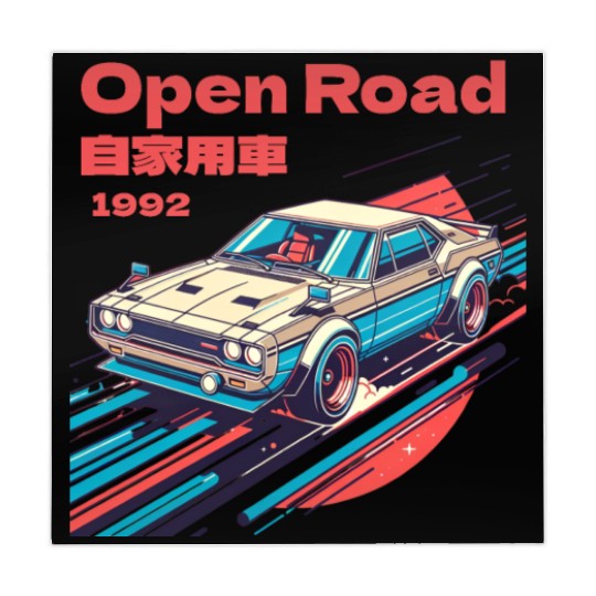 Retro Racing Car Japan Mahjong Mats