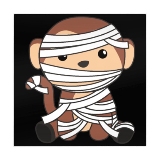 Monkey Mummy Pumpkin Monkeys Happy Halloween Mahjong Mats