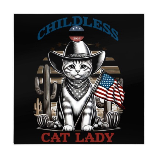 VOTE Like a Childless Cat Lady Funny Voting Kamala Mahjong Mats