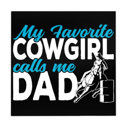 Cowgirl My favorite cowgirl calls me Dad Barrel Mahjong Mats