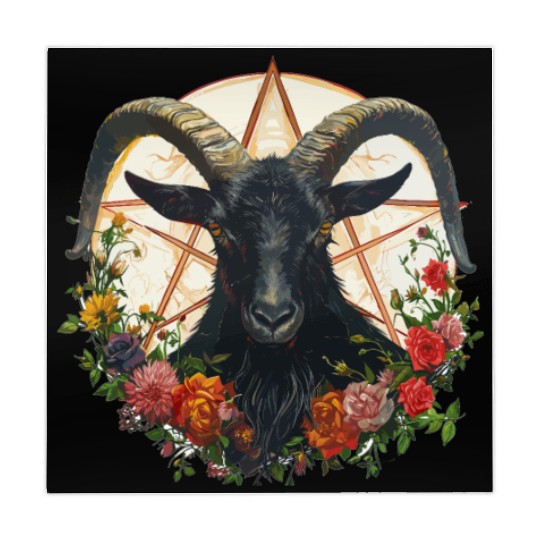 Goat Lucifer Occult Devil Satan For a Heavy Metal Mahjong Mats