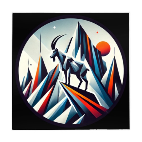 Abstract mountain goat Mahjong Mats