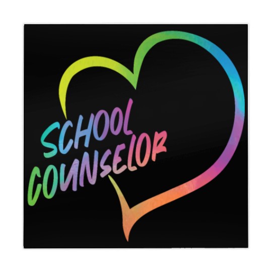 School Counselor Heart Watercolor Mahjong Mats