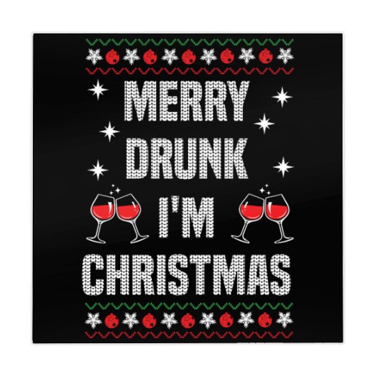 Funny Christmas Drinking Xmas Merry Drunk I'm Mahjong Mats