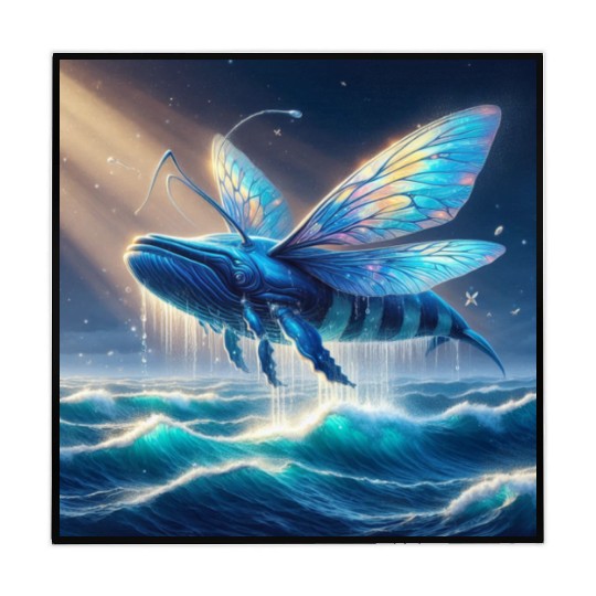 The blue whale-hornet Mahjong Mats