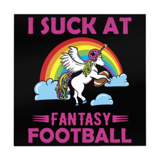 I Suck at Fantasy Football Unicorn Rainbow Mahjong Mats