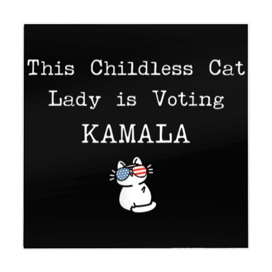 This Childless Cat Lady is Voting Kamala Election Mahjong Mats