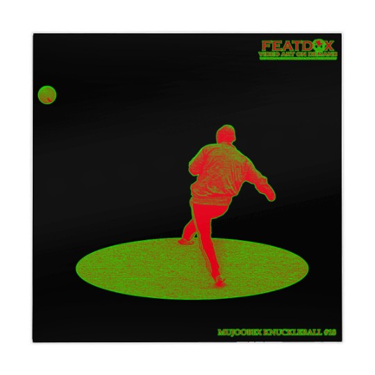 Black Light Green Knuckleball 18 Mahjong Mats