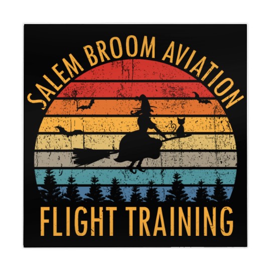 Womens Salem Broom Aviation Flight Halloween Mahjong Mats