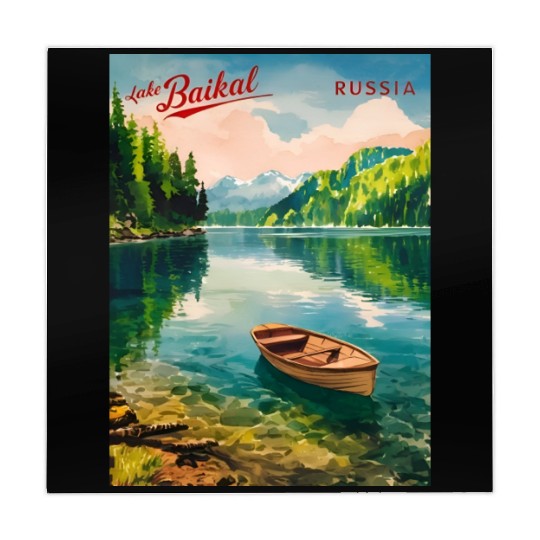 Vintage Travel Lake Baikal Russia Retro Scenic Mahjong Mats