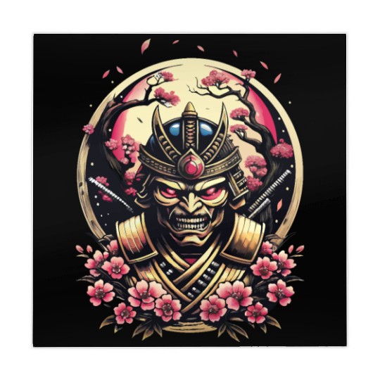 001 Samurai s Cherry Blossom Fall Mahjong Mats