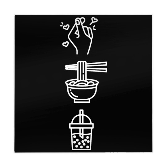 Cute Kawaii K-Pop Ramen Boba Bubble Tea K-Drama Mahjong Mats