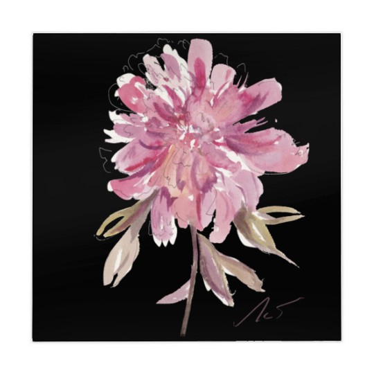 Peony loose watercolor hand-painted Mahjong Mats