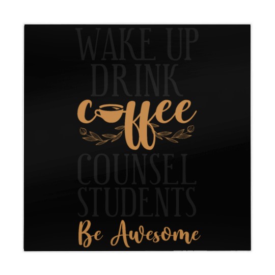 School Counselor Coffee Wake Up Mahjong Mats