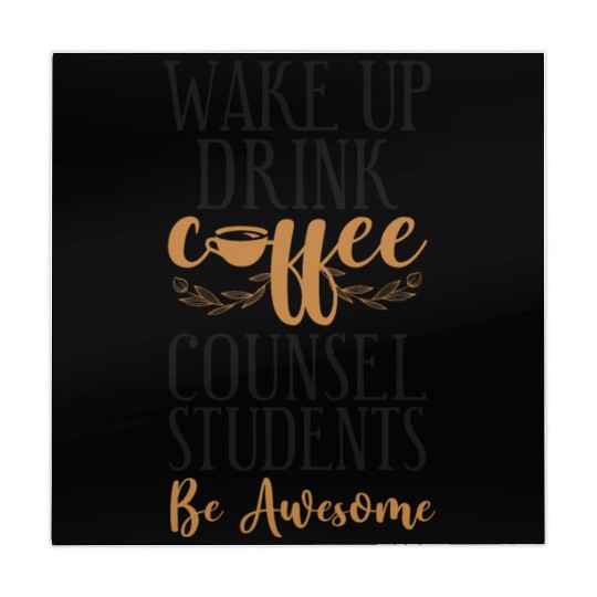 School Counselor Coffee Wake Up Mahjong Mats
