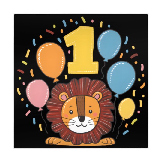1th Birthday Lion Children's Birthday Party Mahjong Mats