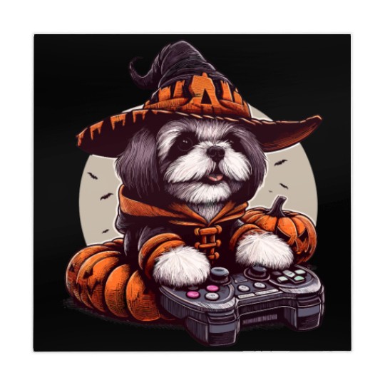 Gamers design for dog lovers and Halloween Mahjong Mats