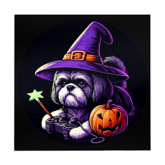 Dog lovers and gamers love fantasy Halloween Mahjong Mats