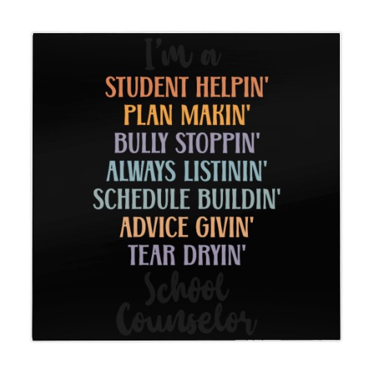 School Counselor I'm A Student Mahjong Mats