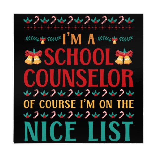 School Counselor Christmas Ugly Mahjong Mats