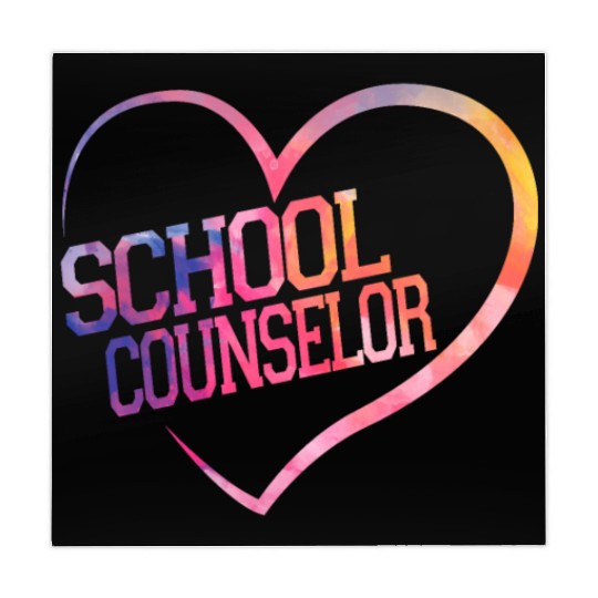 School Counselor Heart Watercolor Mahjong Mats