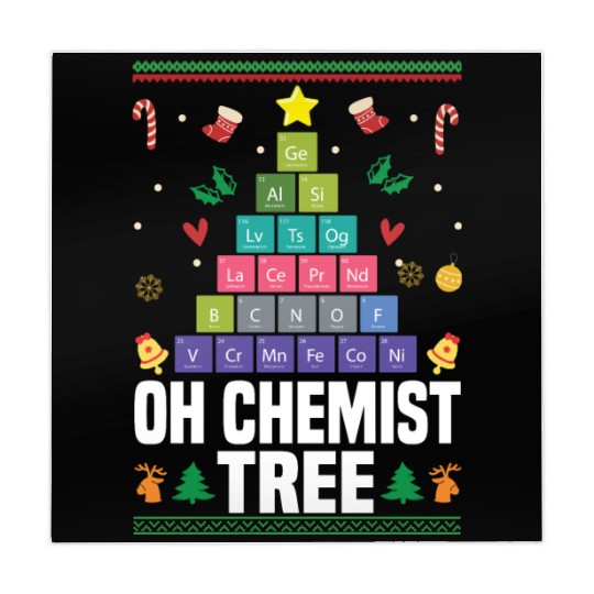 Christmas Tree Chemistry Science Periodic Table Mahjong Mats