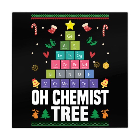 Christmas Tree Chemistry Science Periodic Table Mahjong Mats