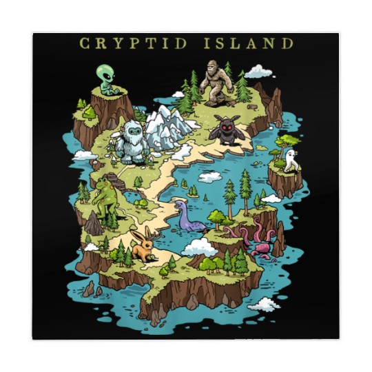 Cryptid Bigfoot Loch Ness Monster Mothman Jersey Mahjong Mats