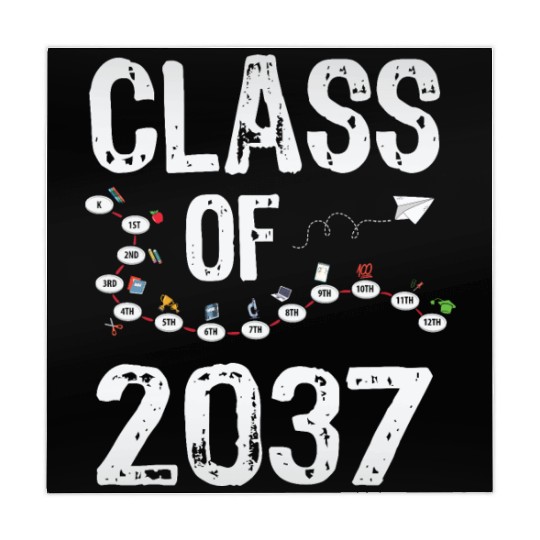 Funny Class of 2037 Grow With Me Back To School Mahjong Mats