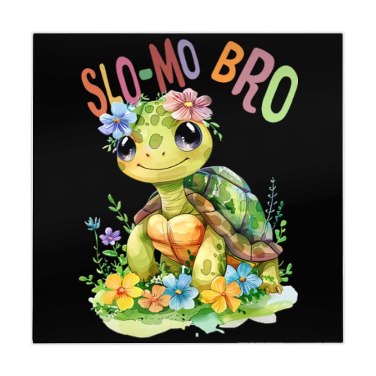 turtle with flowers cute turtles shielded Slo mo b Mahjong Mats